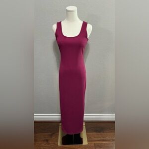 White House Black Market Sleeveless Fuchsia Midi Dress